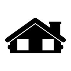 wooden cabin house chimney camp exterior vector illustration