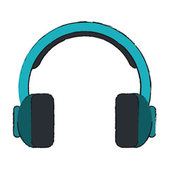 headset headphones microphone icon image vector illustration design