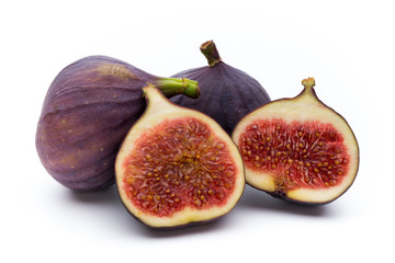 Fruits figs isolated on white background.