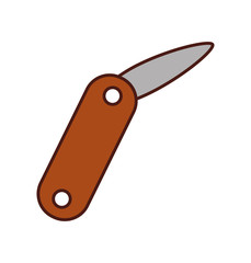 multipurpose of knife camping tool vector illustration