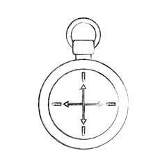 compass symbol of tourism adventure travel camping vector illustration