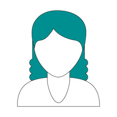 Woman faceless cartoon icon vector illustration graphic design