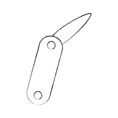 multipurpose of knife camping tool vector illustration