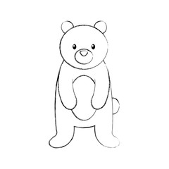 Naklejka premium forest bear animal predator wild mammal vector illustration