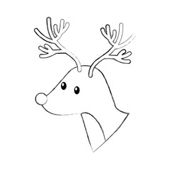 forest deer wildlife animal fauna natural vector illustration