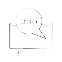 computer instant message conversation icon image vector illustration design