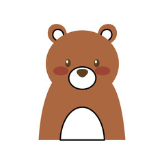 forest bear animal predator wild mammal vector illustration