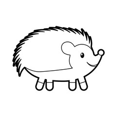 forest hedgehog animal wild fauna nature vector illustration