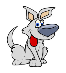 Vector Illustration of Cartoon Puppy