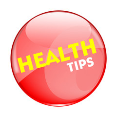 Health Tips Button Vector