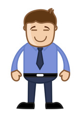 Blissful Cartoon Employee