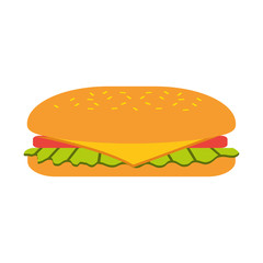 fast food sandwich menu restaurant lunch vector illustration