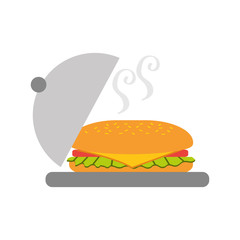 fast food sandwich menu restaurant lunch vector illustration