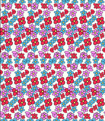 pattern of a flower rain, vector