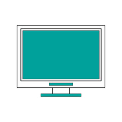 computer monitor con image vector illustration design