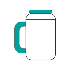 coffee beverage in glass cup icon image vector illustration design