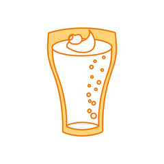 milkshake with cream in glass strawberry drink vector illustration