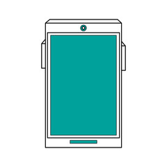 smartphone with blank screen icon image vector illustration design