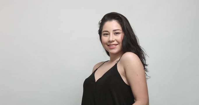 Confident smiling latina video