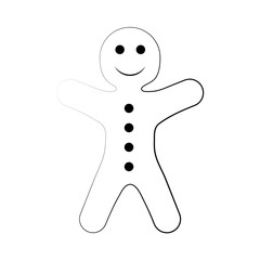 gingerbread man pastry icon image vector illustration design