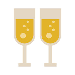 champagne glasses icon image vector illustration design 