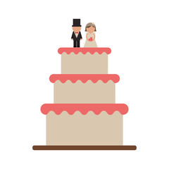 wedding cake icon image vector illustration design 