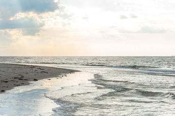 Endless beach in the region Fish Land, Darss, the northeastern part of Germany in the federal state Mecklenburg Vorpommen. One of the most beautiful landscapes in the north