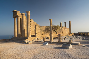 Acropolis of Lindos,  ancient temple in Rhodes