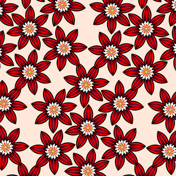 background of red flowers