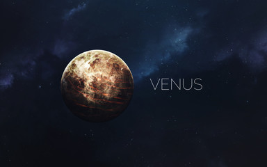 Venus. Science fiction space wallpaper, incredibly beautiful planets, galaxies, dark and cold beauty of endless universe. Elements of this image furnished by NASA