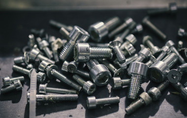 Obraz premium teel screws on the mound