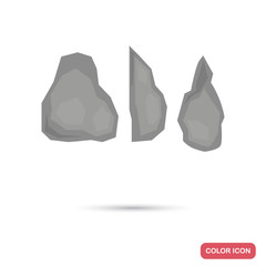 The tool of primitive man's work color flat icon