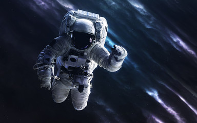 Fototapeta na wymiar Astronaut. Deep space image, science fiction fantasy in high resolution ideal for wallpaper and print. Elements of this image furnished by NASA