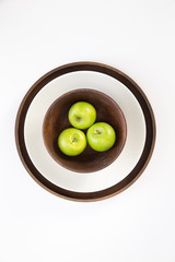 Plate with apples