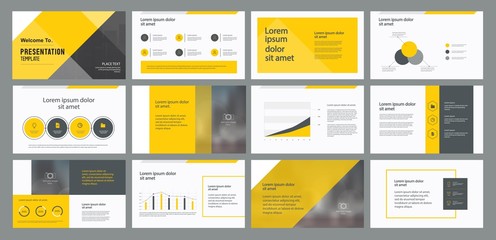 business presentation template design  and page layout design for brochure ,book , magazine,annual report and company profile , with infographic elements graph
