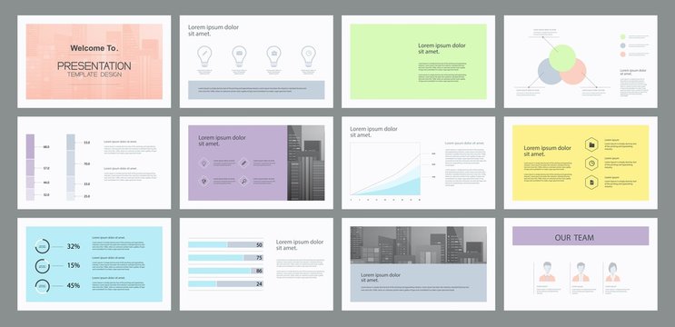 multi-color business presentation template design  and page layout design for brochure ,book , magazine,annual report and company profile , with infographic elements graph