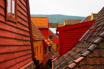 Farbenfrohe Häuser in Norwegen