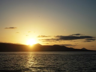 Naklejka premium Coucher de soleil à Las Palmas