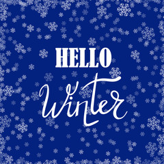 Hello Winter Typographic Poster