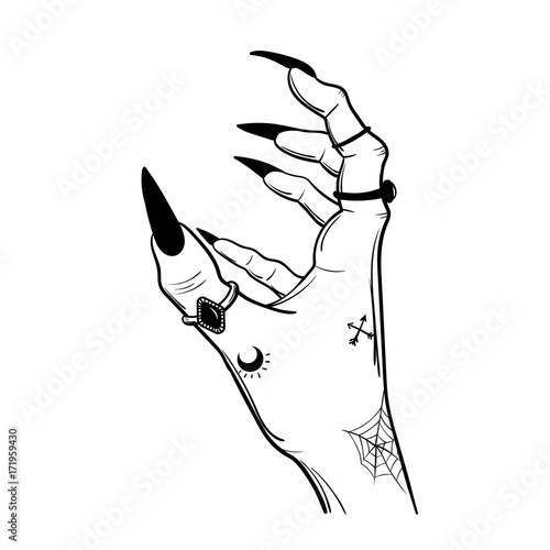 Witch Hands With Black Nails Rings Magic Boho Style Wall Mural Wallpaper Murals Kssss Witch Hands With Black Nails Rings Magic Boho Style Wall Mural Wallpaper Murals Kssss