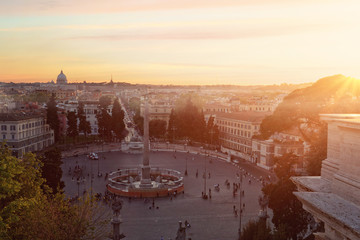 View of Rome on a sunny afternoon