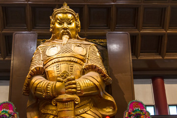 HONG KONG - Feburary 27 th 2016 : Che Kung God statue at Che Kung Temple ,Che Kung Temple is a...