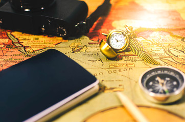 Travel planning vintage style
