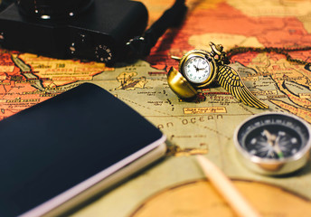 Travel planning vintage style