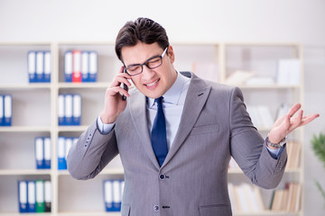 Young businessman working in the office