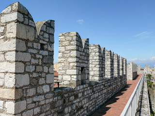 Crenellated walls of Emperor's Castle - Prato, Tuscany, Italy