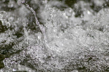 Splash of water during rain