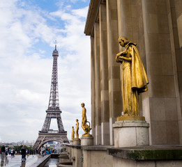 View from the Trocadero square in Paris.