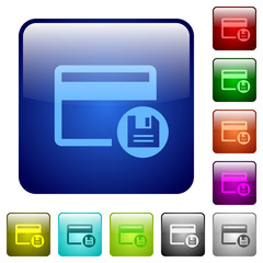 Save credit card color square buttons