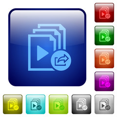 Export playlist color square buttons